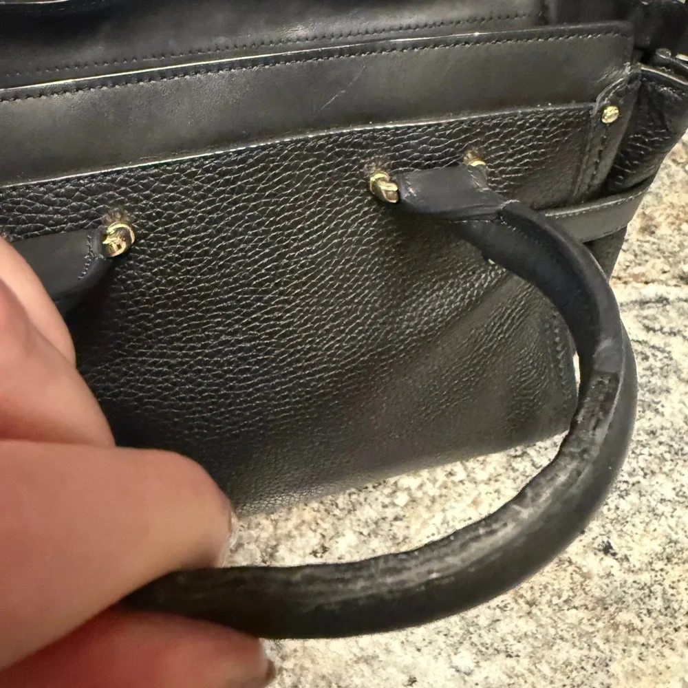 Coach Swagger 27 Black Leather Women's Bag - Picture 7 of 12
